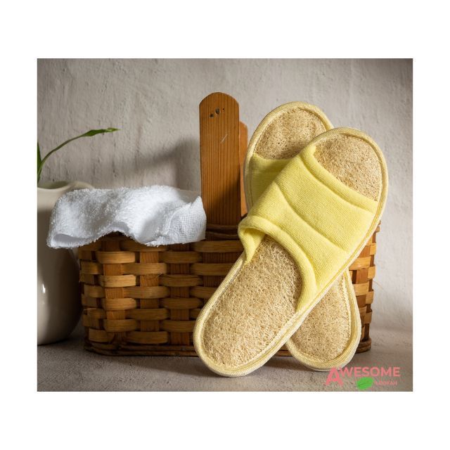 Loofah Slippers Waterproof Easy Foot Cleaner Shower Slipper for All Age Groups Eco Friendly Make In Viet Nam