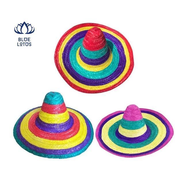 Straw Hat Sombrero Mexican HAT For Both Men and Women Multi Coloured Mexican Palm Leaf Straw Hat Seagrass In Vietnam Wholesale