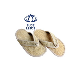 Blue Lotus Farm sells the reasonably priced, waterproof, machine-washable, and environmentally friendly Loofah slippers.