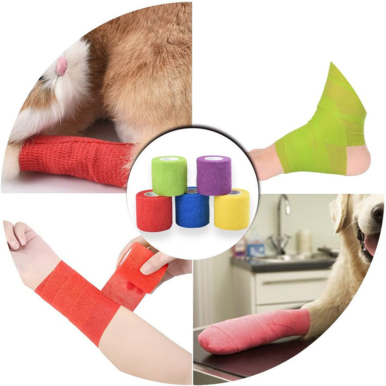 Bluenjoy Medical Orthopedic Elastic Sweatproof Bandages First Aid Cohesive Tape Supplier Coflex Vet Wrap Tape