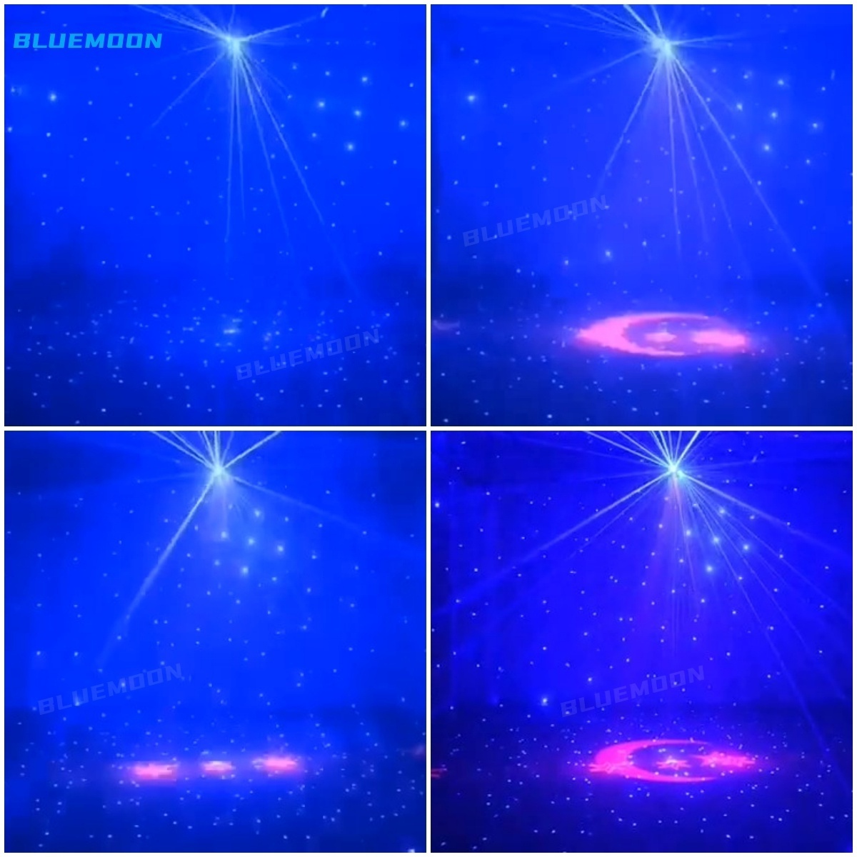 Starry Sky Laser KTV Bar Projector Starry Effect Blue Red Laser Rotating LED Starry Sky Laser Moving Head  Light