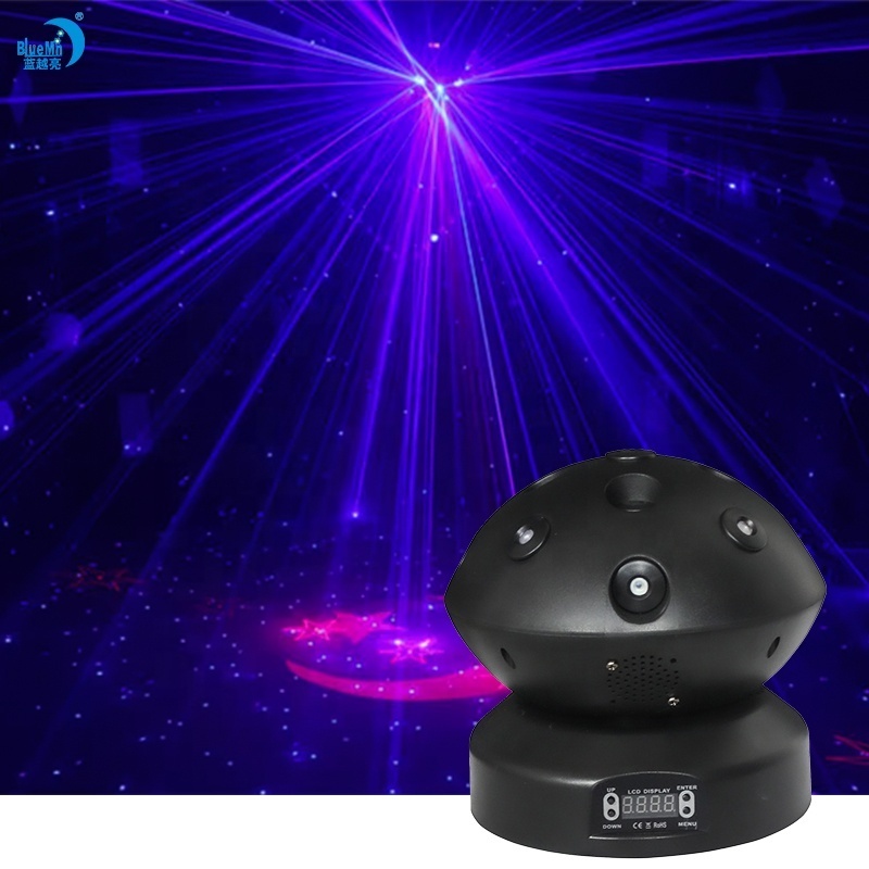 Starry Sky Laser KTV Bar Projector Starry Effect Blue Red Laser Rotating LED Starry Sky Laser Moving Head  Light