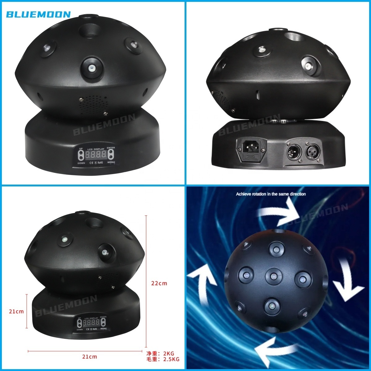 Starry Sky Laser KTV Bar Projector Starry Effect Blue Red Laser Rotating LED Starry Sky Laser Moving Head  Light