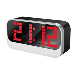 Factory Price Digital Desk Smart LED Mirror Hotel Alarm Clock Home Decoration Light