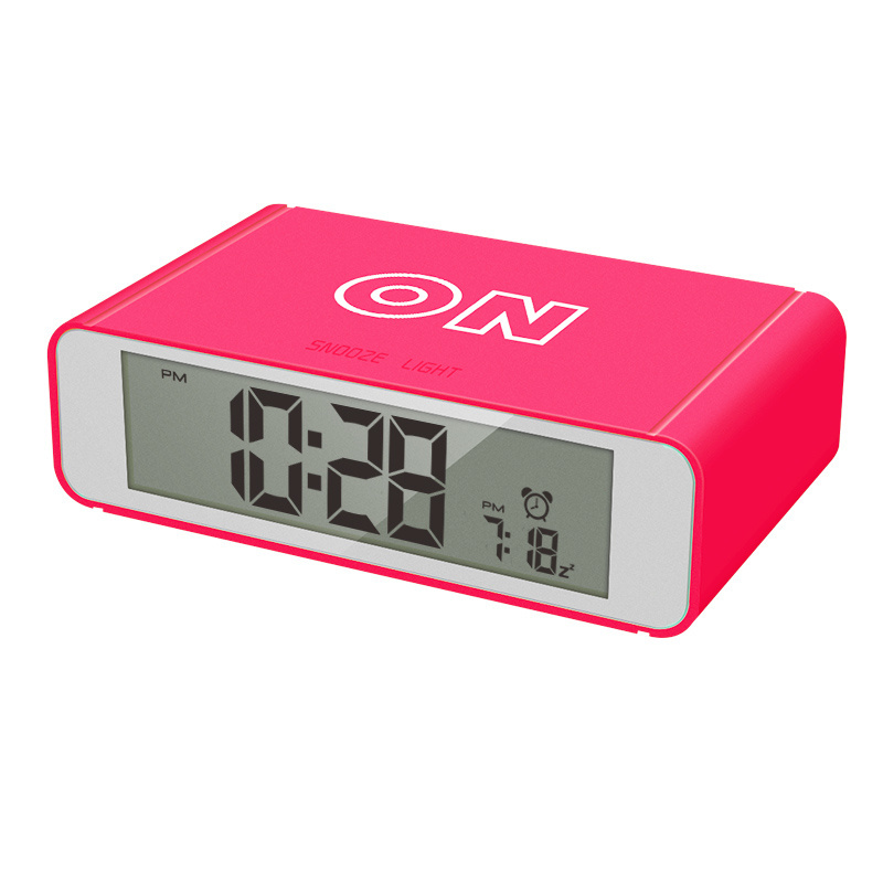 LCD Digital Alarm Clock Flip Watch Wake Up Alarm Clocks Radio With Touch Luminous Snooze Function