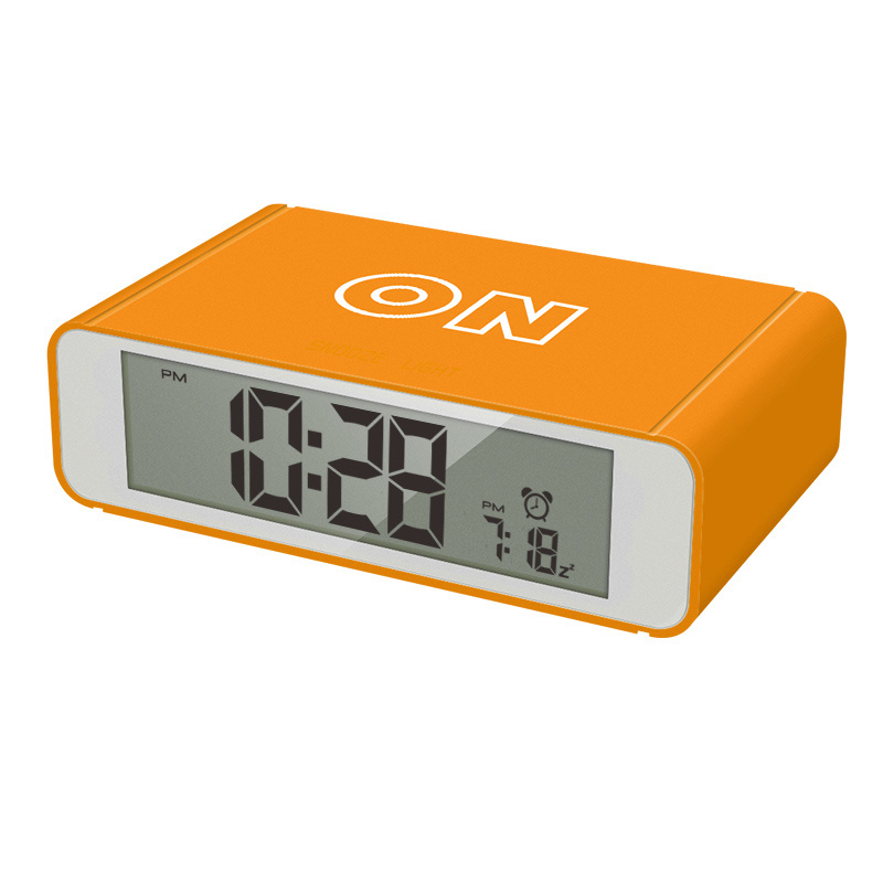 LCD Digital Alarm Clock Flip Watch Wake Up Alarm Clocks Radio With Touch Luminous Snooze Function