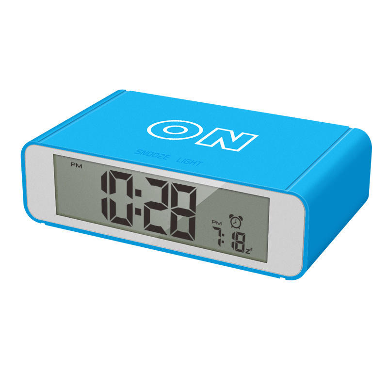 LCD Digital Alarm Clock Flip Watch Wake Up Alarm Clocks Radio With Touch Luminous Snooze Function