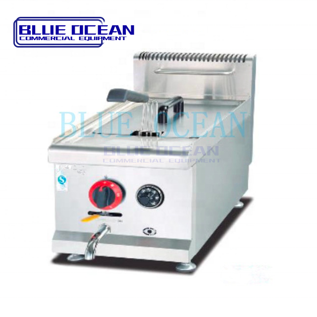 hot wholesale cook tools 1 tank 1 basket  gas fryer kitchen equipment