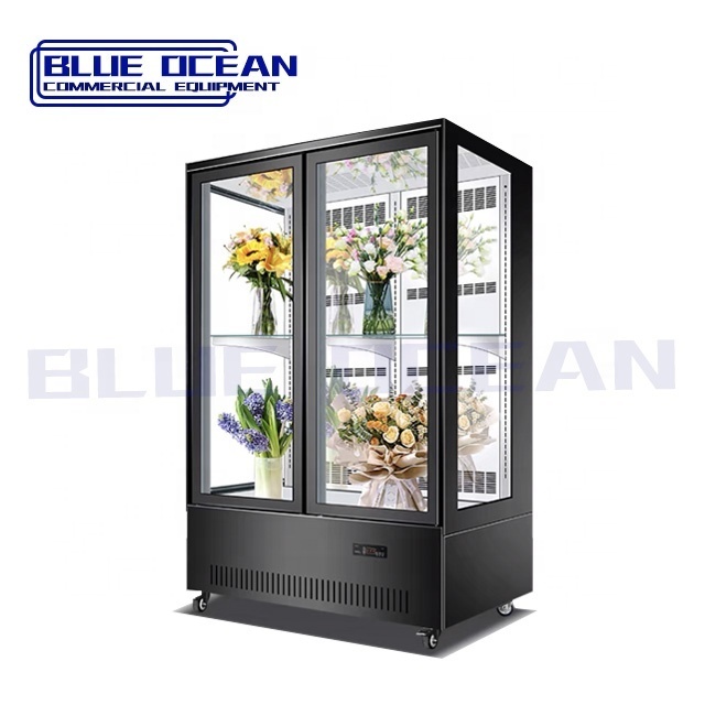 humidity refrigerator flower display cooler showcase stainless steel flower refrigeration