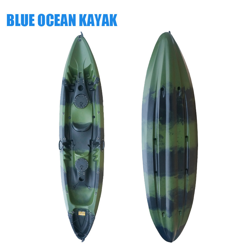 Double Person Cheap Sit On Top Fishing Kayak with electric trolling motor from BLUE OCEAN KAYAK