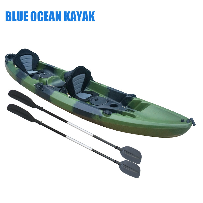 Double Person Cheap Sit On Top Fishing Kayak with electric trolling motor from BLUE OCEAN KAYAK