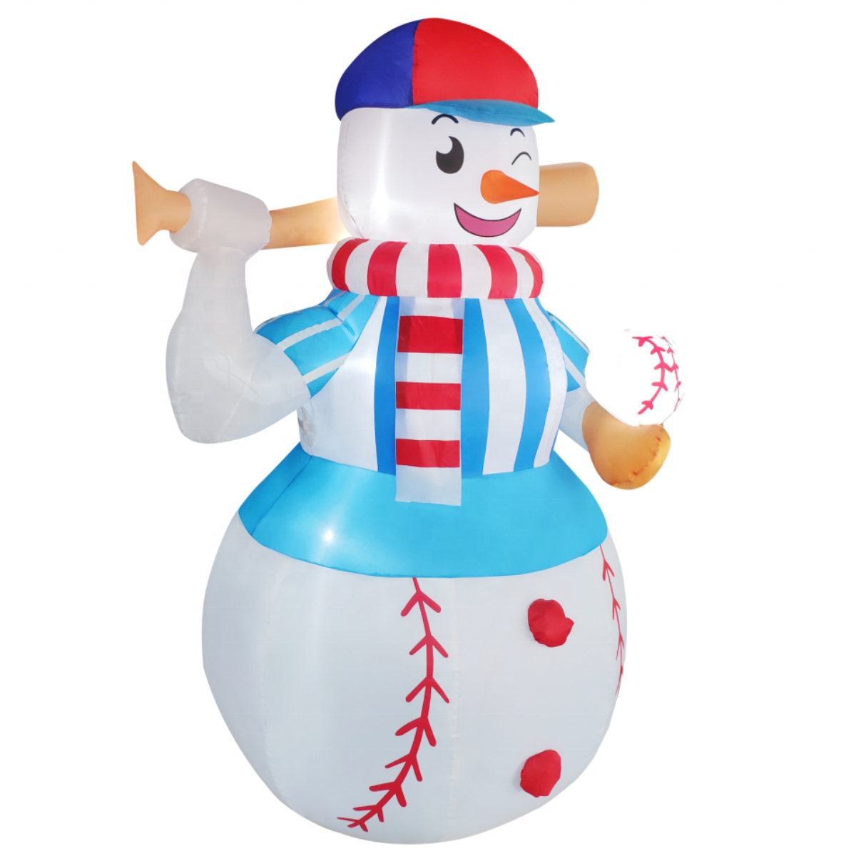 6ft Baseball Snowman Inflatable Christmas Decorations Outdoor Party Ornament Xmas Supplies Funny Decor