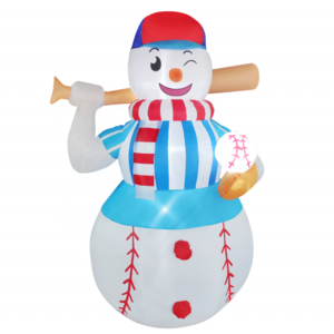 6ft Baseball Snowman Inflatable Christmas Decorations Outdoor Party Ornament Xmas Supplies Funny Decor