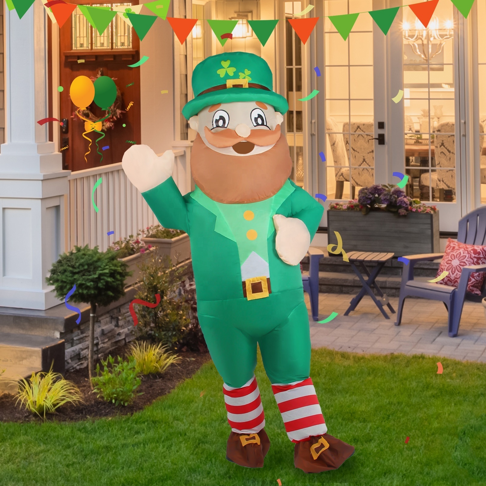 St. Patrick's Day Inflatable Costume Holiday Party Giant Inflatable Costume Adult Inflatable Cosplay Blow Up Suit