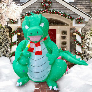 6ft Big Monster Huge Dinosaur Inflatable Christmas Decorations for Outdoor Party and Yard Decor Xmas Supplies