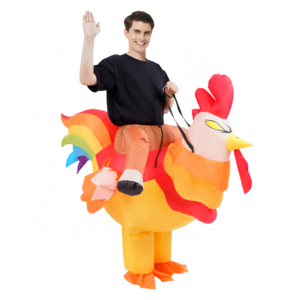 Thanksgiving Day Inflatable Costume Turkey Holiday Party Giant Inflatable Costume Adult Half Suit Cosplay Blow Up Suit