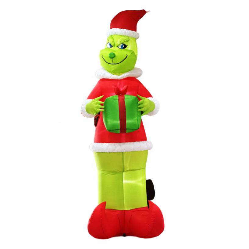 8.5FT Green Elf Inflatable Christmas Decoration Fast Inflation Monster and Gift for Xmas with LED Light