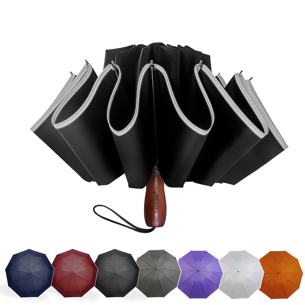 Automatic windproof rain umbrella wind resistant reversible Inverted folding umbrella