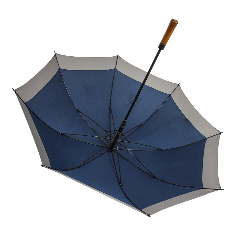 Good quality biggest enlarge size 30 inch single layer full color printing fiberglass golf umbrella