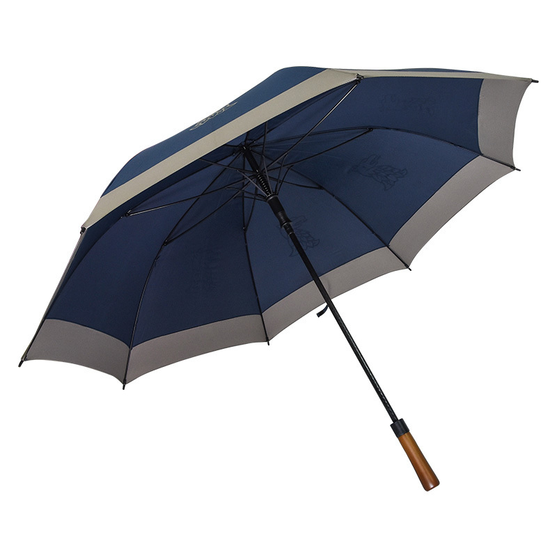 Good quality biggest enlarge size 30 inch single layer full color printing fiberglass golf umbrella