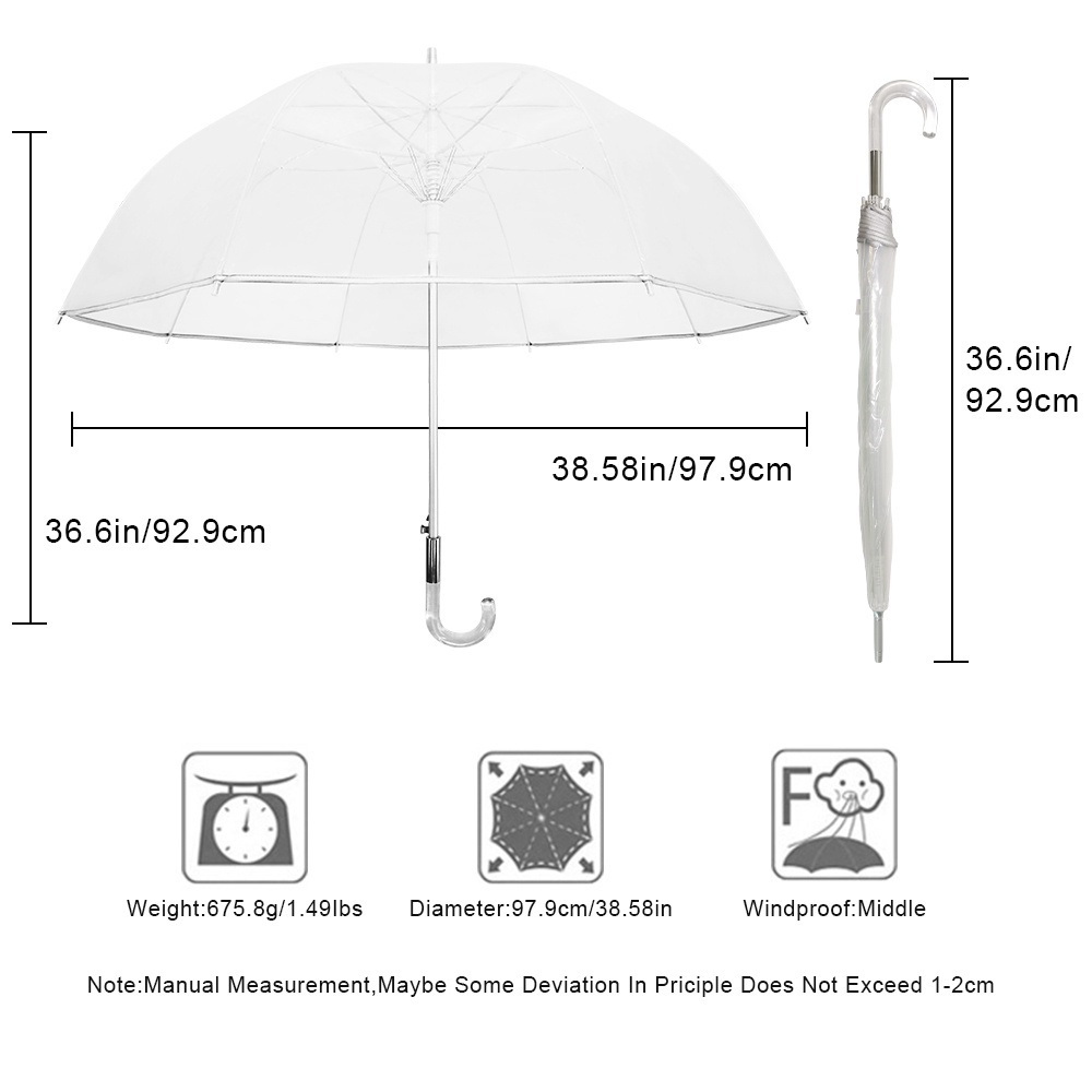 Transparent umbrella dome female rain women large wedding bubble ladies umbrella clear