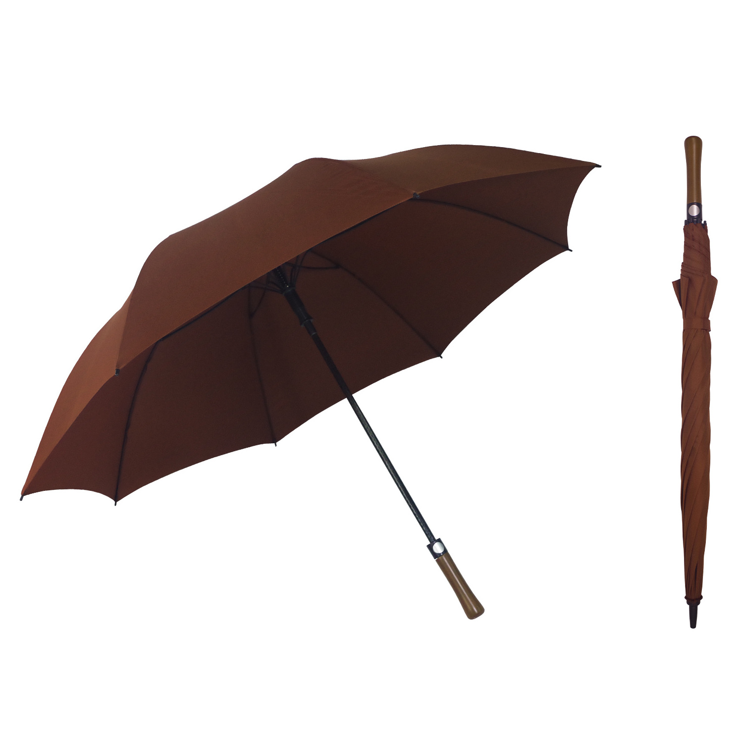 Big dark red logo printed golf umbrella with golf bag