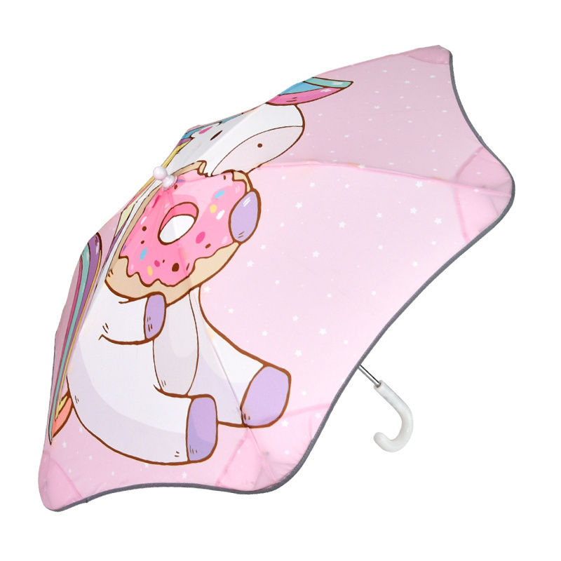 Children Boys And Girls Full Printed Cartoon Animal Design Kids Small Straight Umbrella