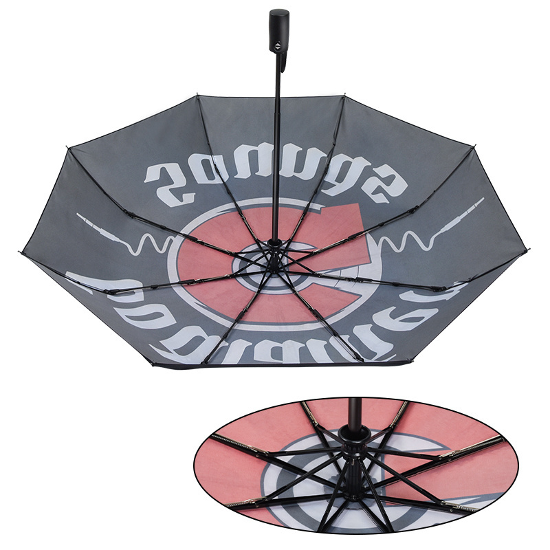 Fashion windproof automatic car big logo brand umbrellas for the rain