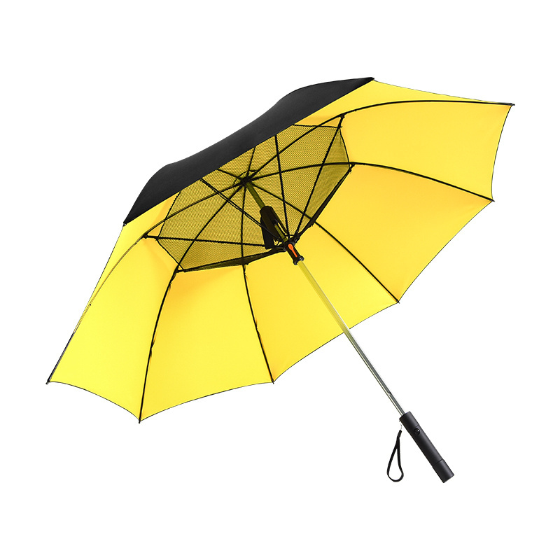 Outdoor Sunshade Cool Air Umbrella with Electric Fan Cooling Fan Umbrella with USB Recharge