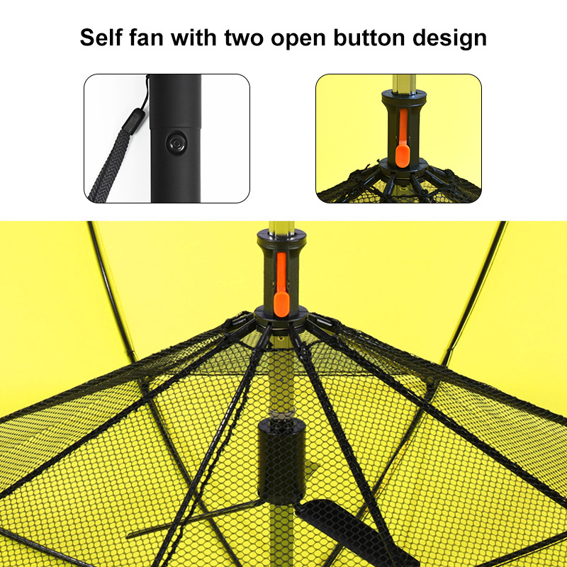 Outdoor Sunshade Cool Air Umbrella with Electric Fan Cooling Fan Umbrella with USB Recharge