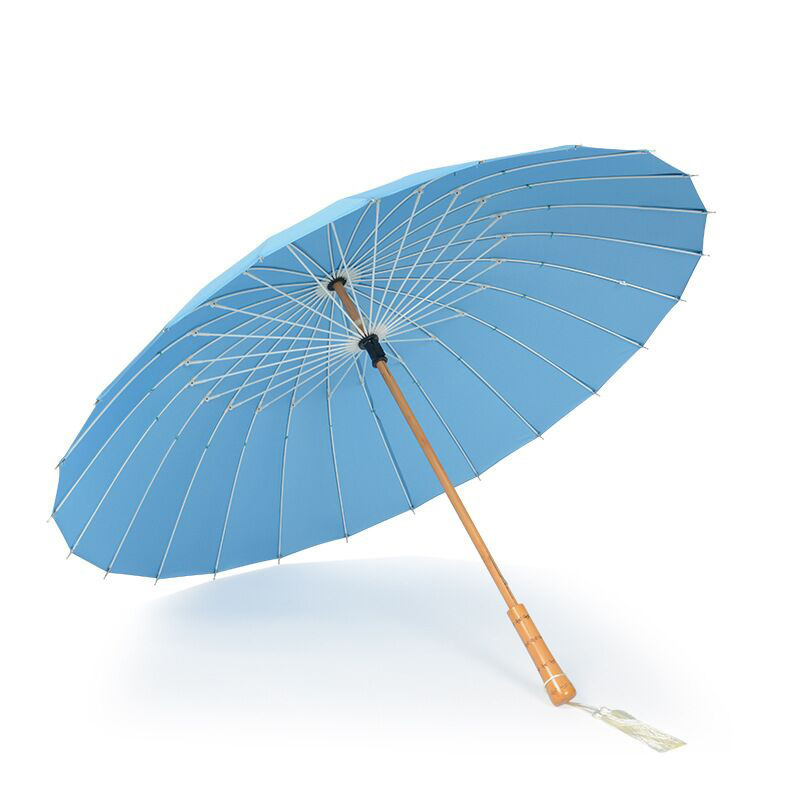 Strong Long Rain Umbrella Women Men Windproof Rain 24 Ribs Fiberglass Umbrella Japanese style Parasol