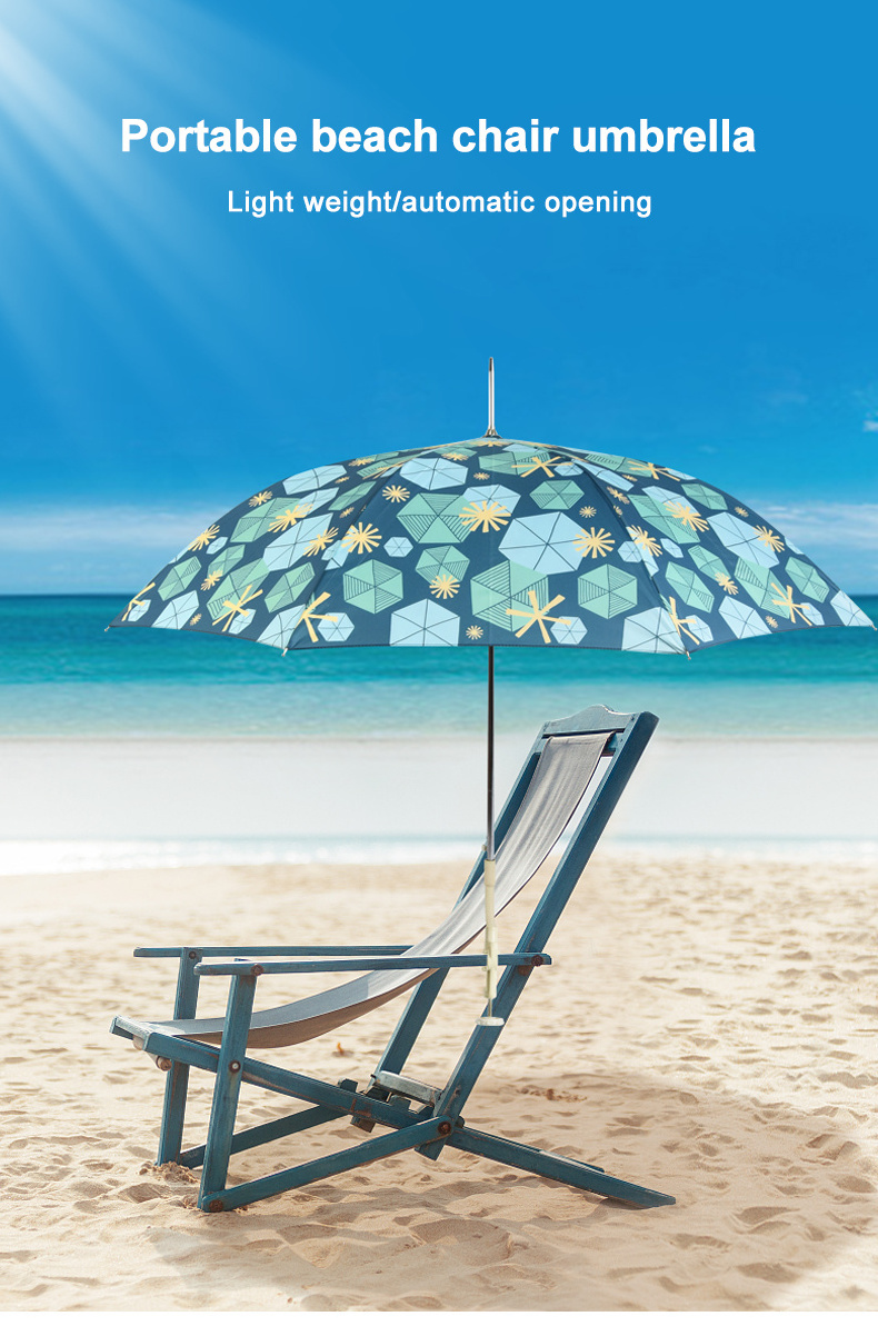 Portable Sand Anchor Sunshade light weight auto opening Beach chair Umbrella