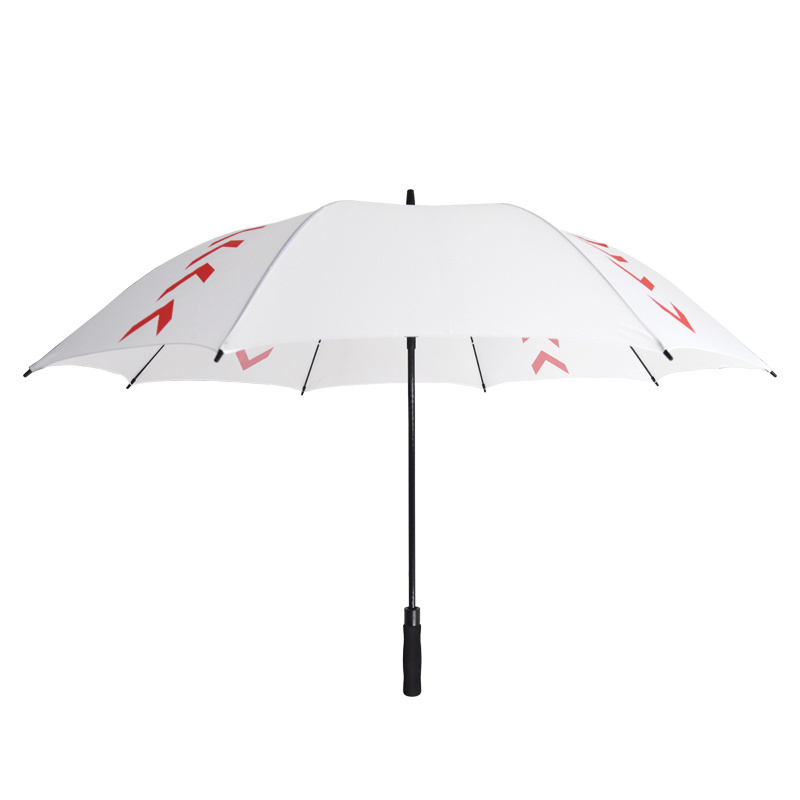 Stylish Baseball Design 30 Inches Straight Fiberglass Automatic White Golf Umbrella for sale