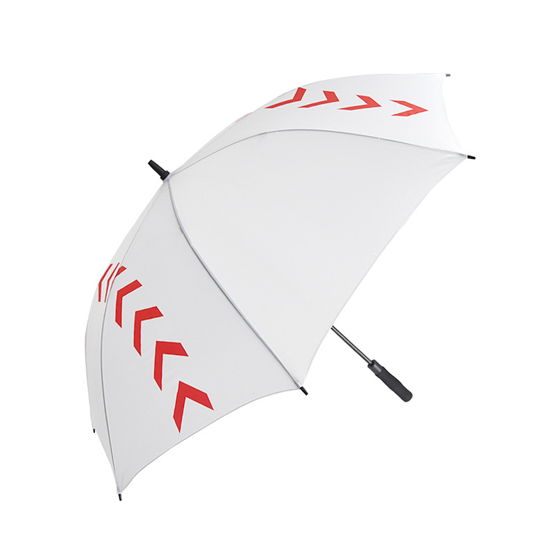 Stylish Baseball Design 30 Inches Straight Fiberglass Automatic White Golf Umbrella for sale