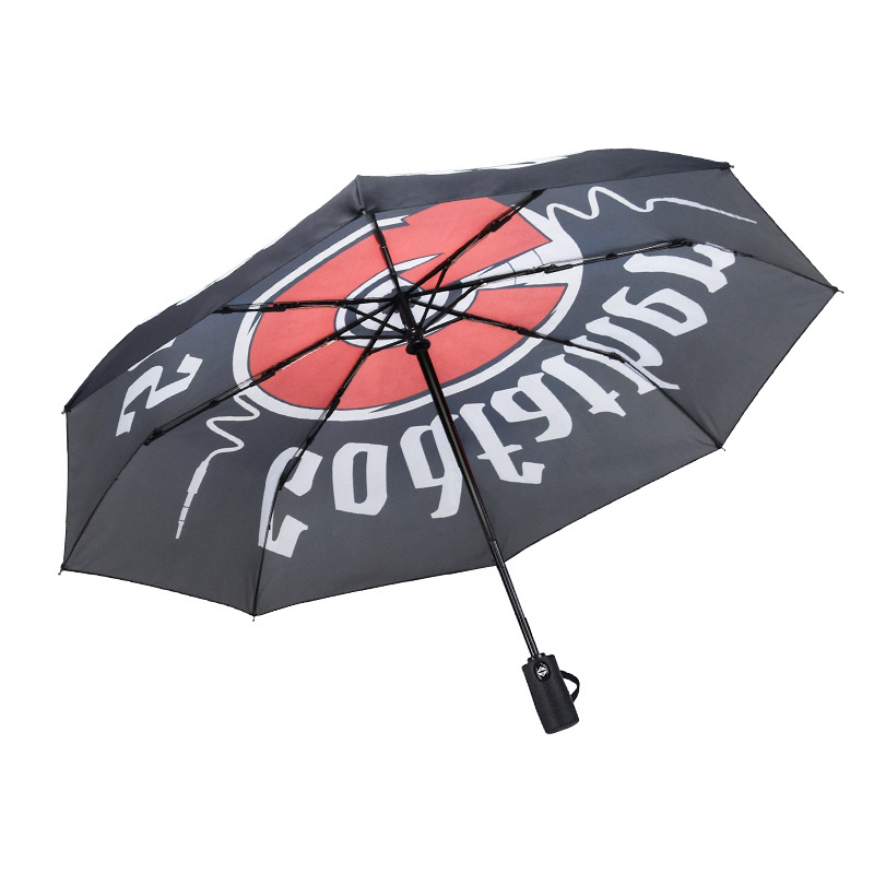 3 Folding Umbrella Printing Folding New Design Automatic Function 3 Folding Umbrella With Logo Printing