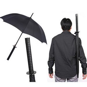 Super hot selling Japanese katana samuri sword long black sword shape handle umbrella special for men