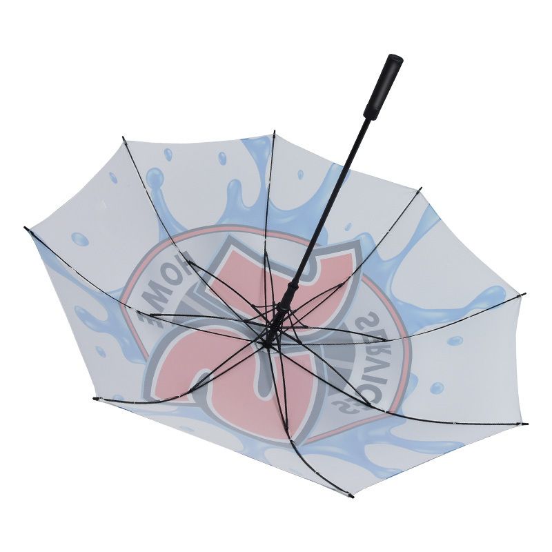 full photo promotion digital print golf umbrella with custom logo printing