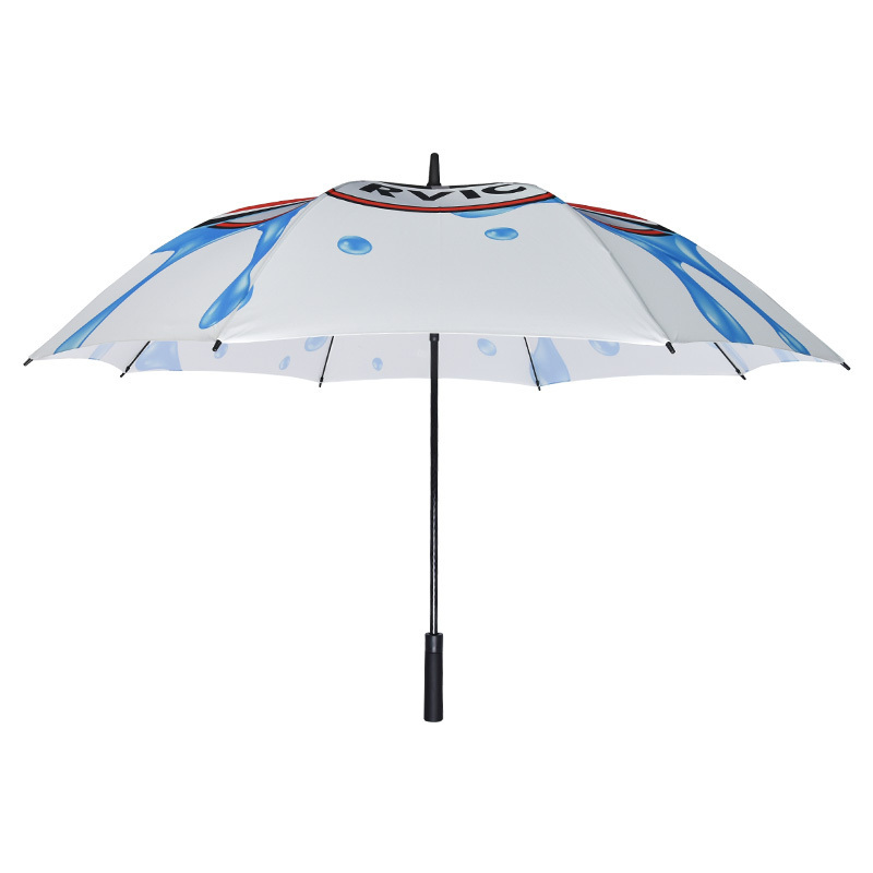 full photo promotion digital print golf umbrella with custom logo printing