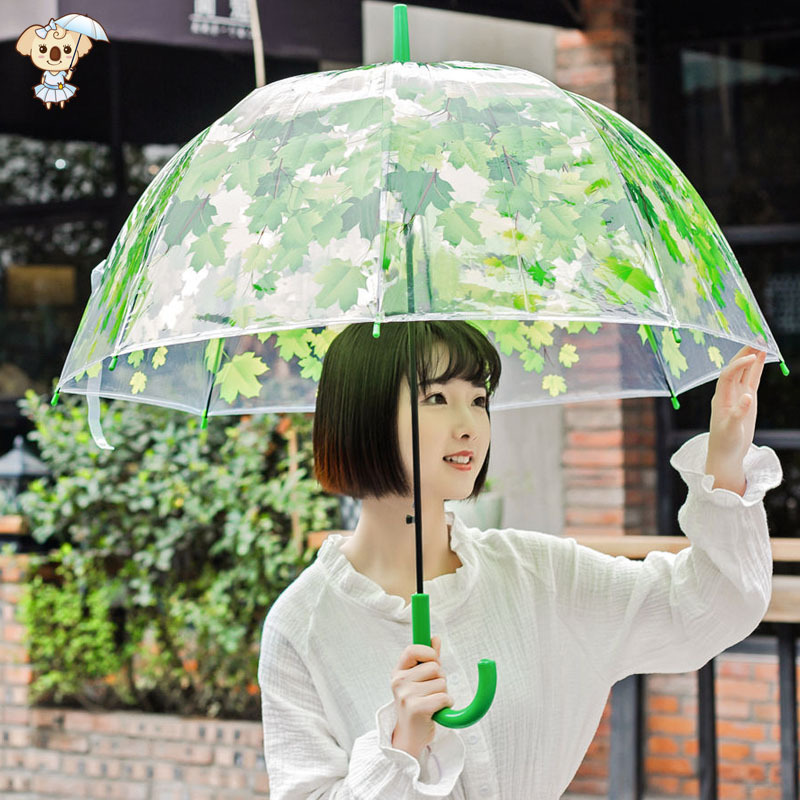 Hot Selling Manufacturer Advertising Cheap Custom Printing Large Clear Transparent Straight Umbrella