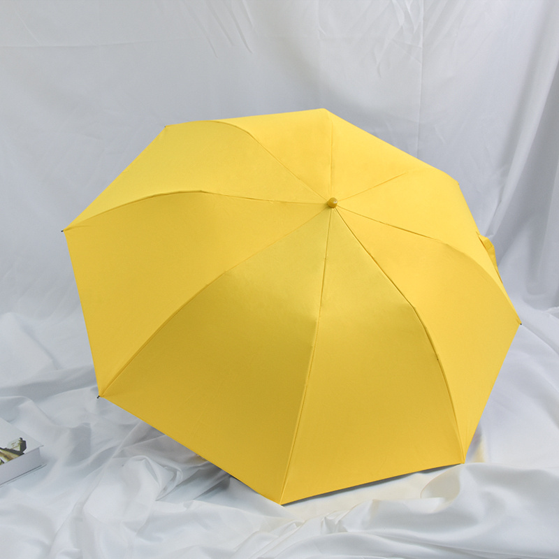 Popular High Quality Two Fold Custom Kids Yellow Duck Lovely Fancy Duck Head Wooden Animal Bird Umbrella