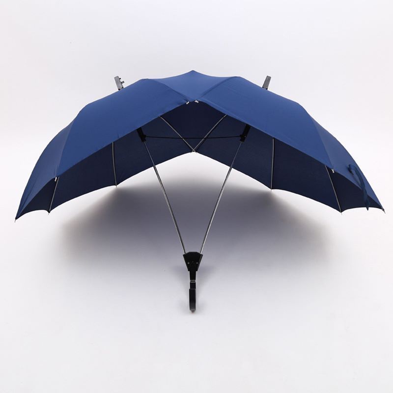 Innovative design two canopies couple umbrella 27 inch lover umbrella for two person support logo custom