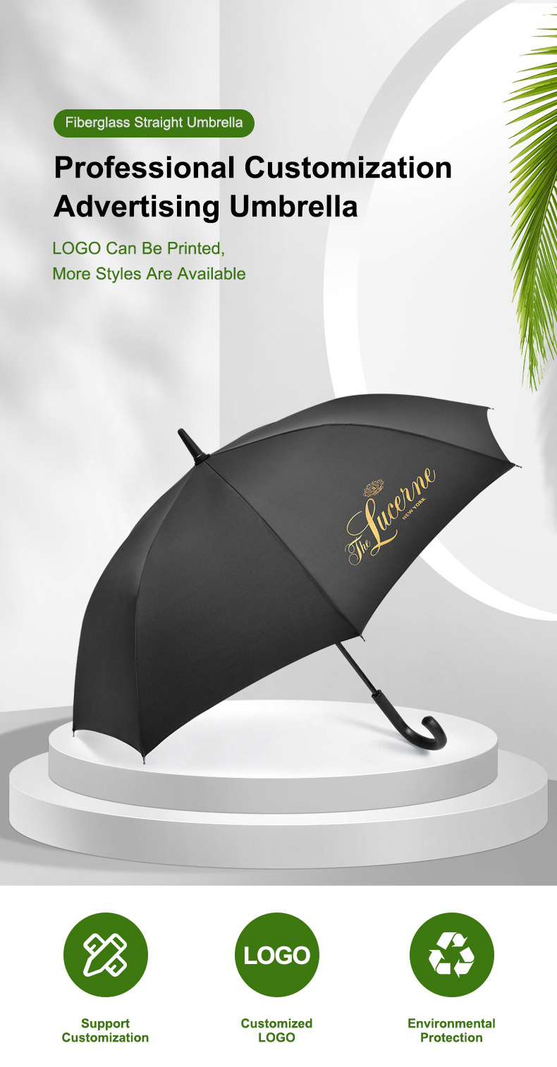 High quality gift strong black rain windproof men long stick custom umbrella with logo printing umbrellas for the rain