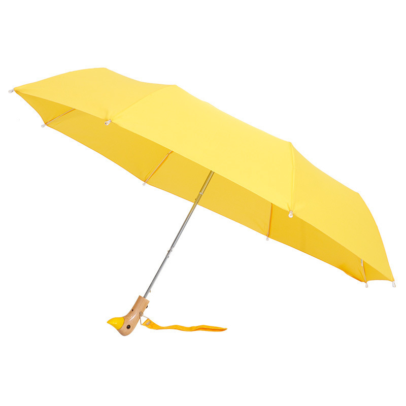 Light Weight Fiberglass Windproof UV Coating Automatic Open 3 Folding Duck Head Umbrella