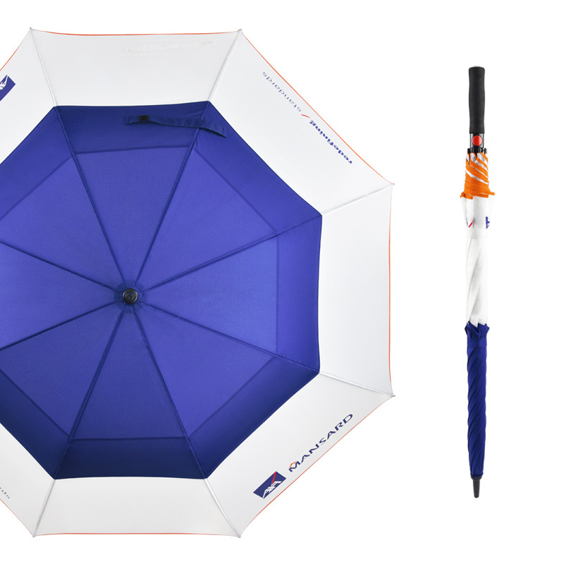 High quality wholesale big large brand logo designer  windproof rain custom promotional golf umbrella with logo