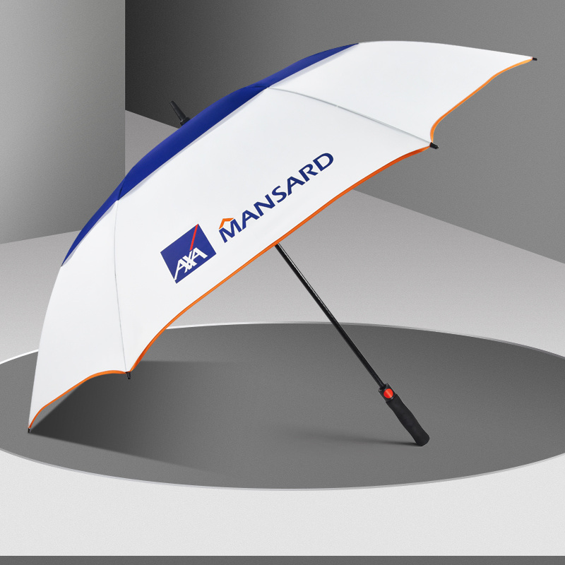 High quality wholesale big large brand logo designer  windproof rain custom promotional golf umbrella with logo