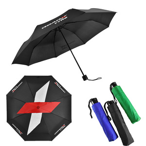 Cheap personalize manual travel custom print logo ladies shade portable sun women foldable 3 fold umbrellas for the rain