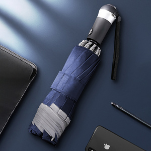 Windproof Reflective Edge Automatic Open And Close German Creativity Reverse LED Folding Umbrella