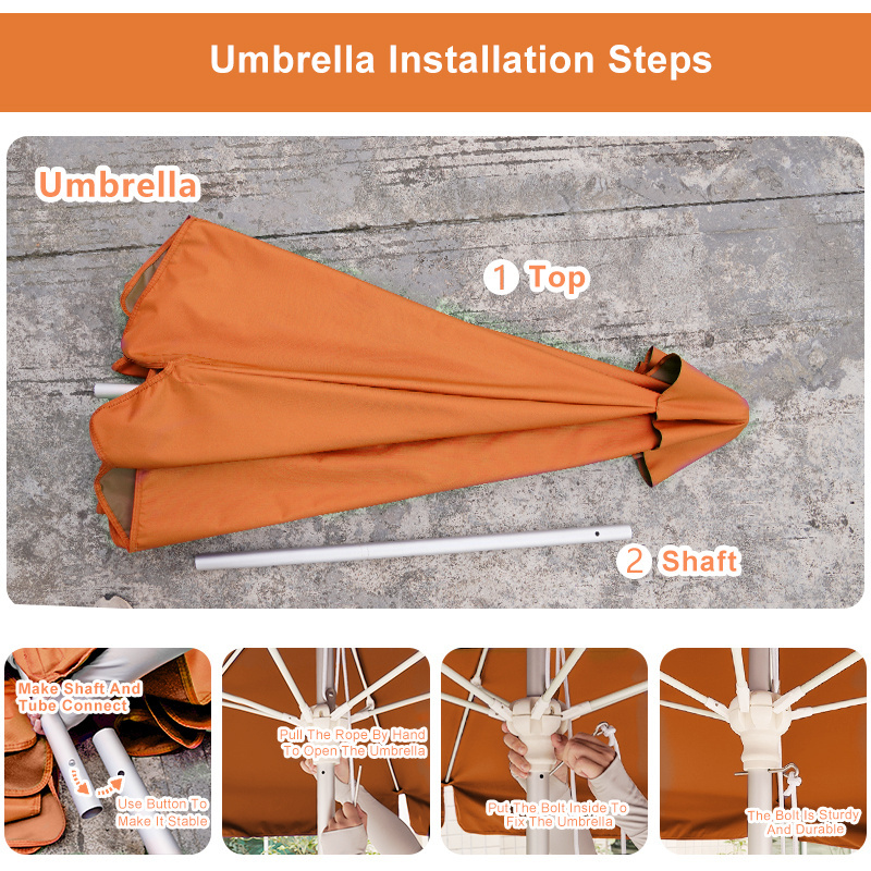 Large big size windproof summer market pool restaurant promotional sun shade garden custom parasol outdoor patio beach umbrella