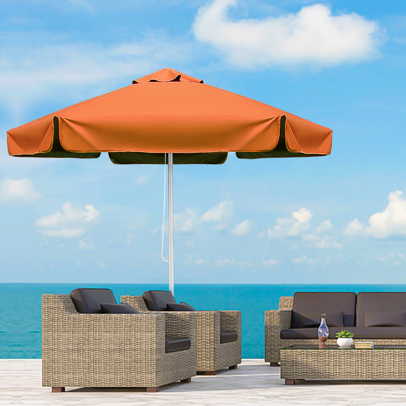 Large big size windproof summer market pool restaurant promotional sun shade garden custom parasol outdoor patio beach umbrella