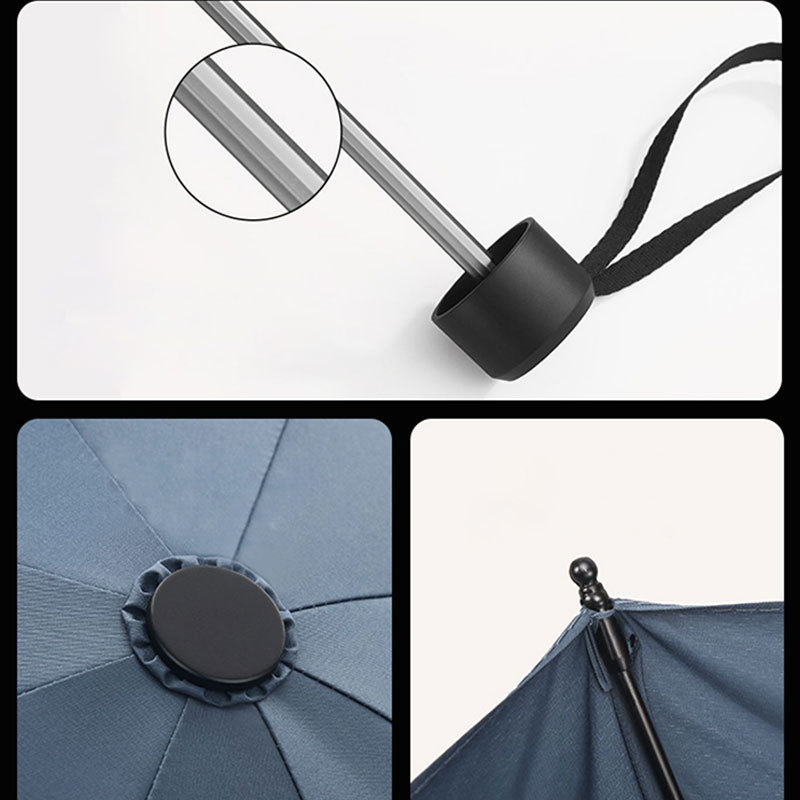 Customized big size portable compact three folding anti uv japanese umbrella